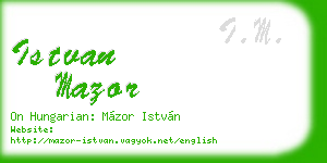 istvan mazor business card
